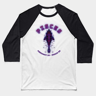 Pisces 2b Black Baseball T-Shirt